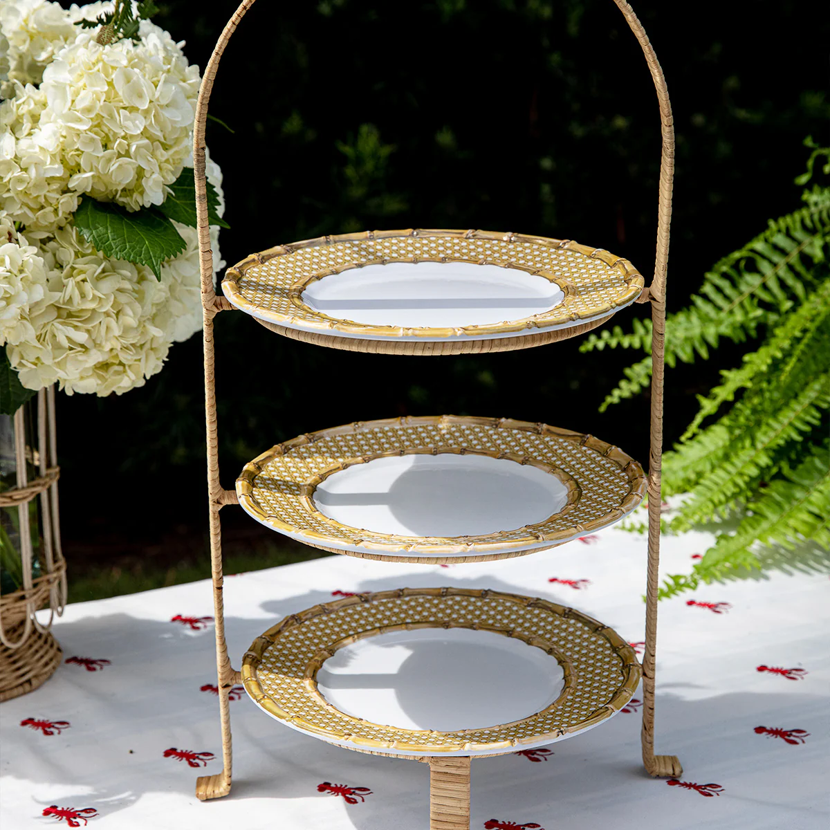 Bamboo Caning Melamine Dinner Plate - Natural - Image 4