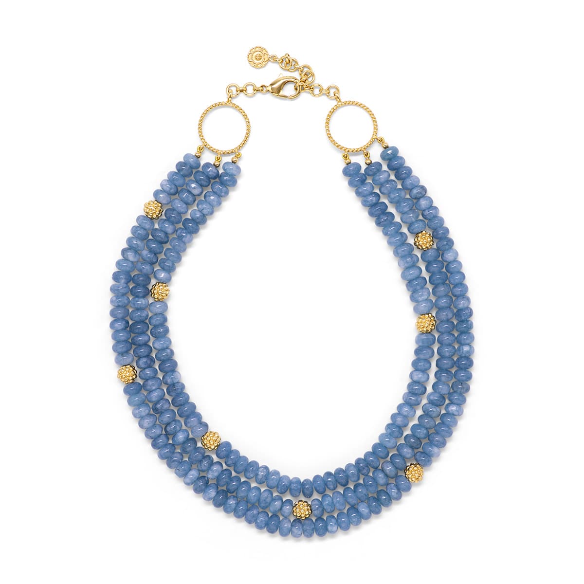 Bead Triple Strand Necklace, 18"+2'' - Image 4