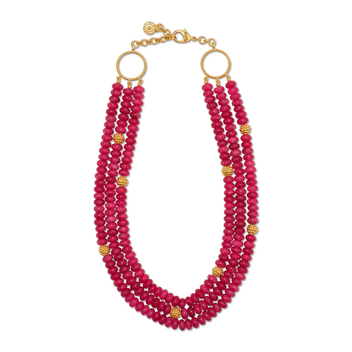 Bead Triple Strand Necklace, 18"+2'' - Image 3