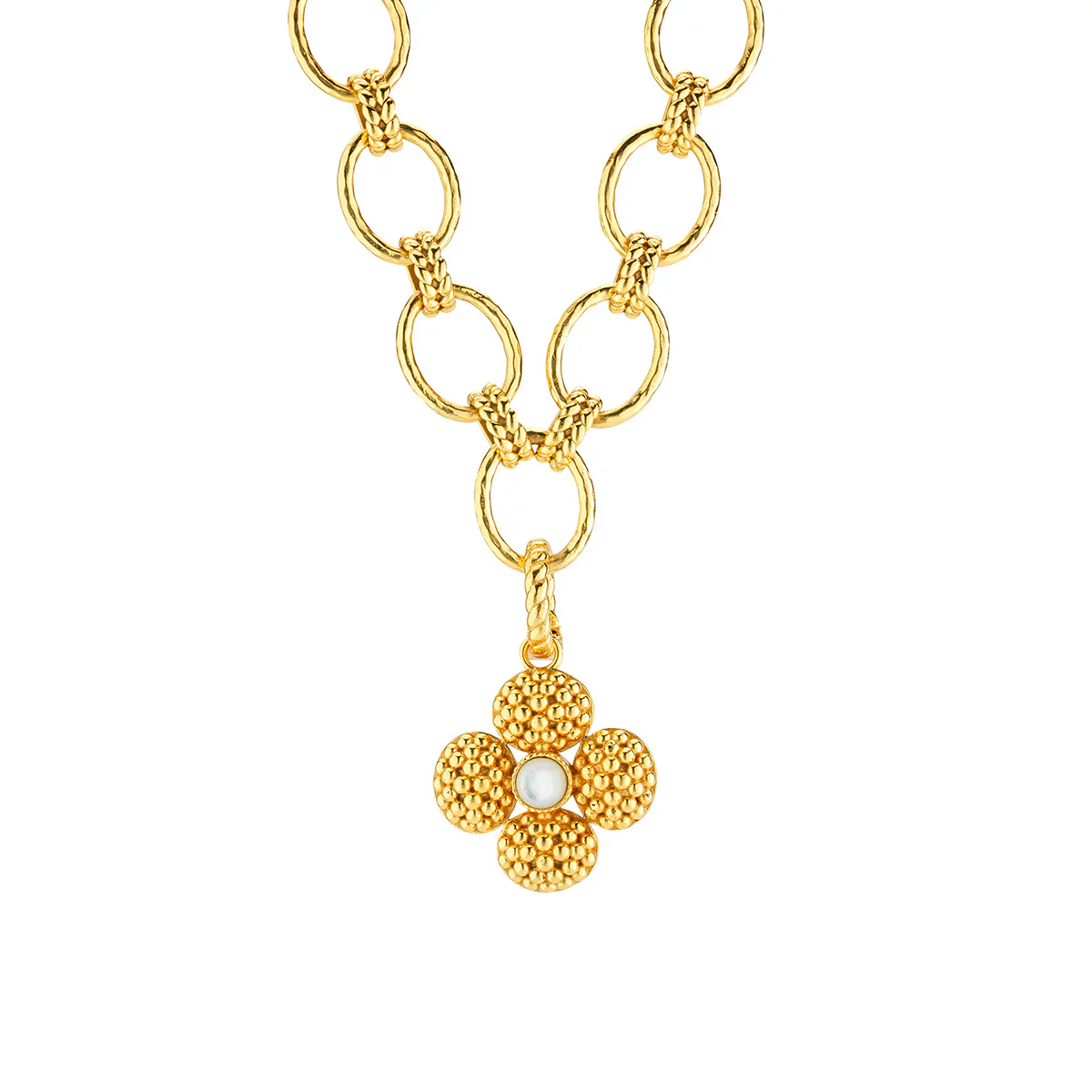 Berry Clover Double Sided Charm/Pendant - MOP - Image 5