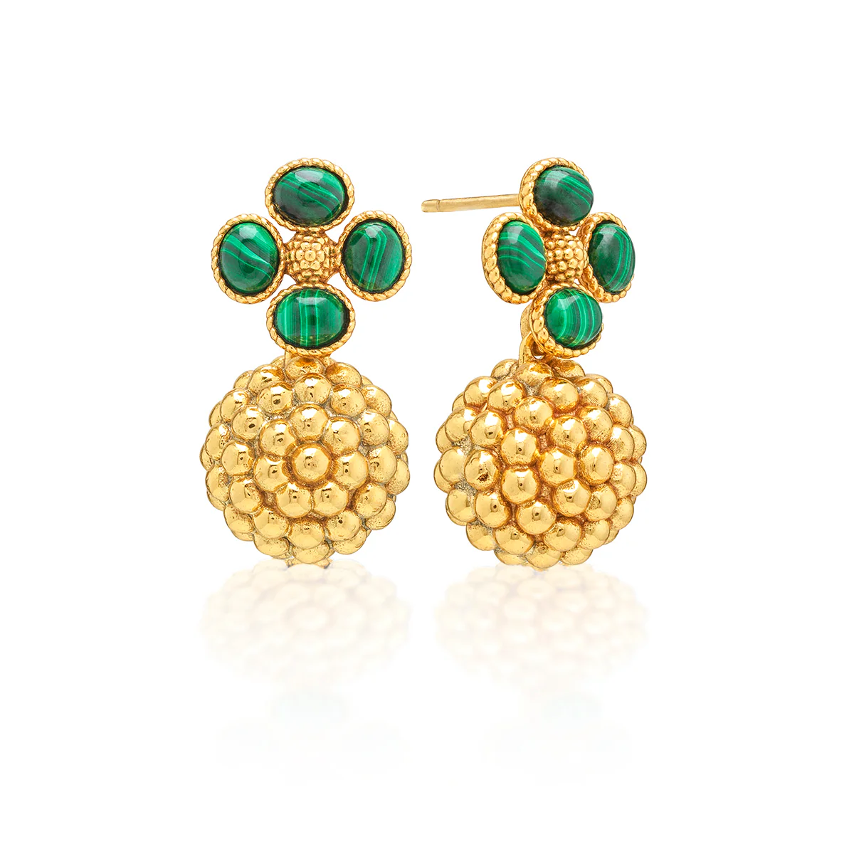 Berry Clover Drop Earrings - Image 3