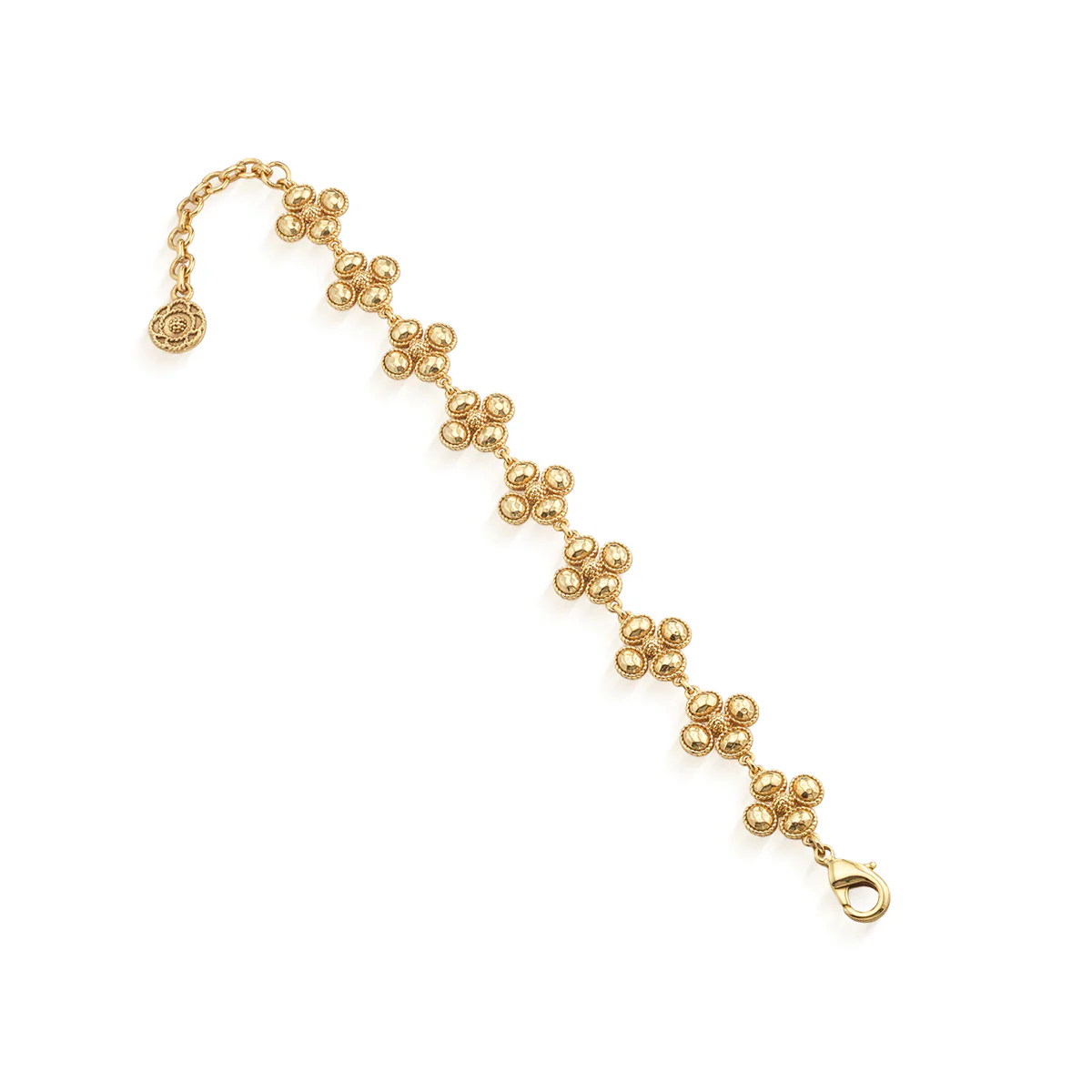Berry Clover Linear Bracelet, 7"+2" - Gold - Image 3