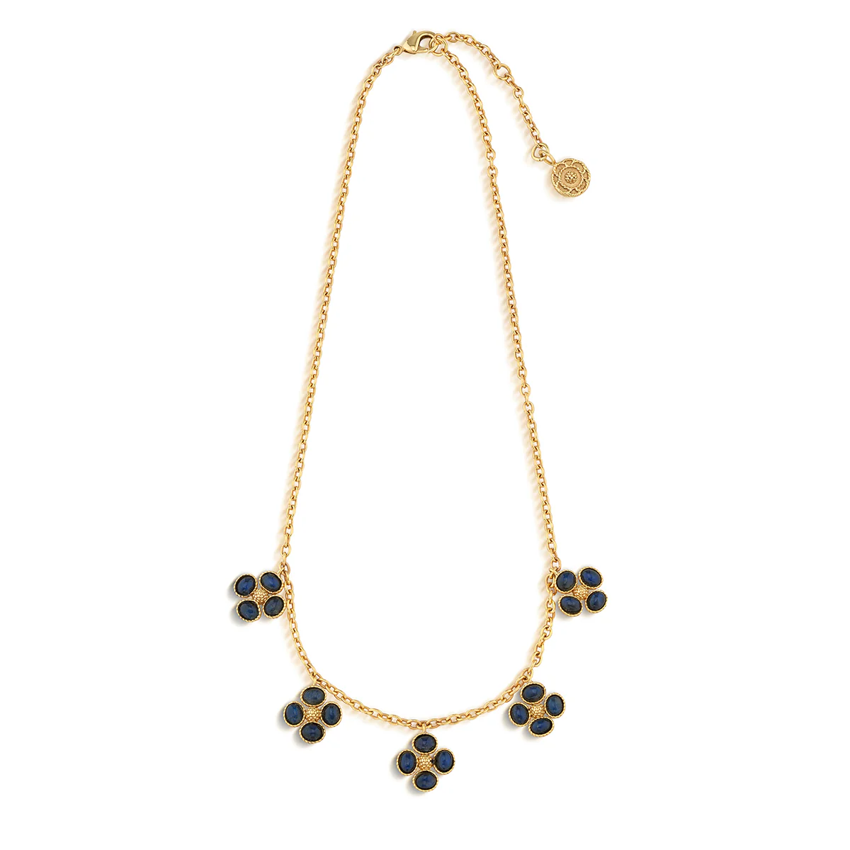 Berry Clover Multi Station Necklace, 16"+2"