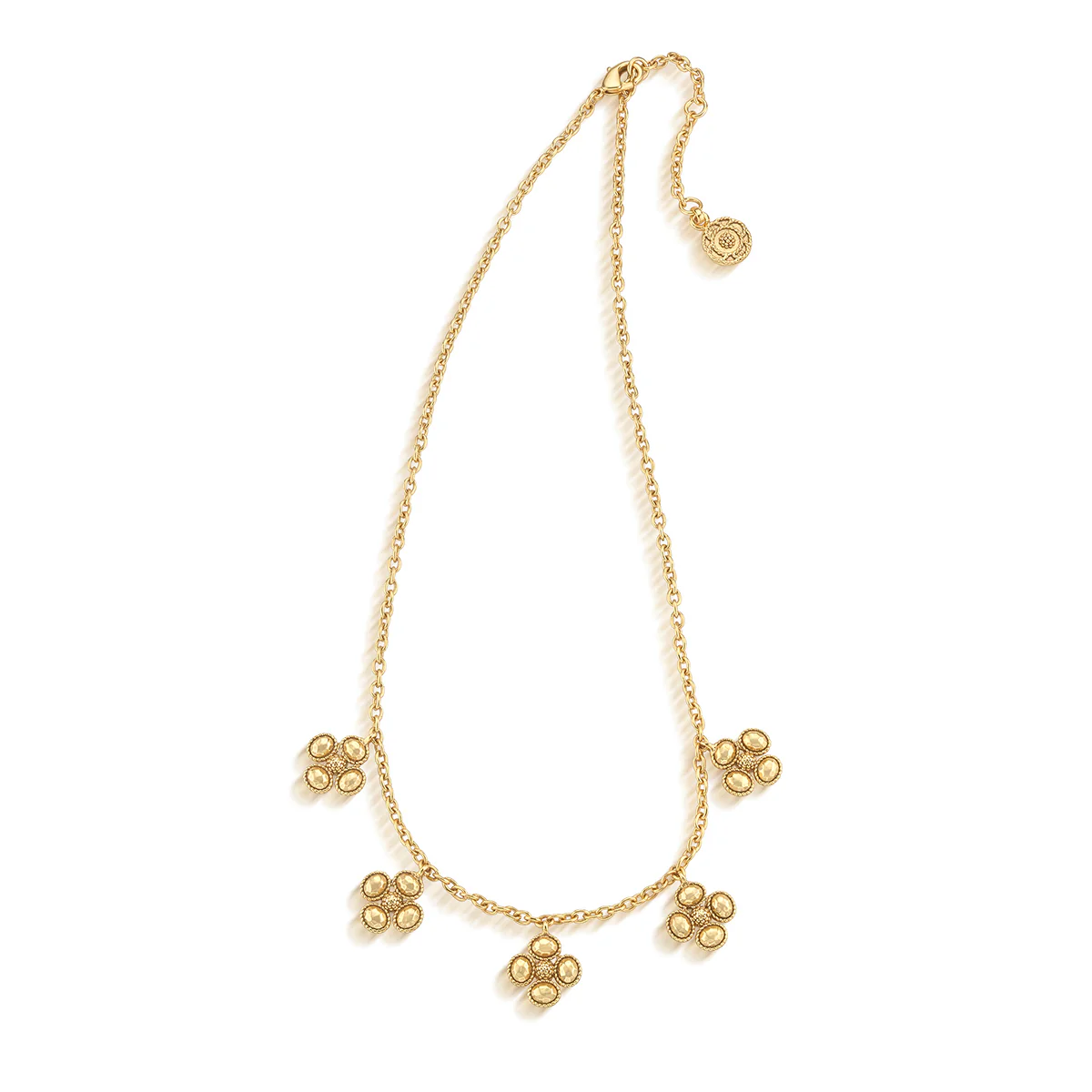 Berry Clover Multi Station Necklace, 16"+2" - Image 4