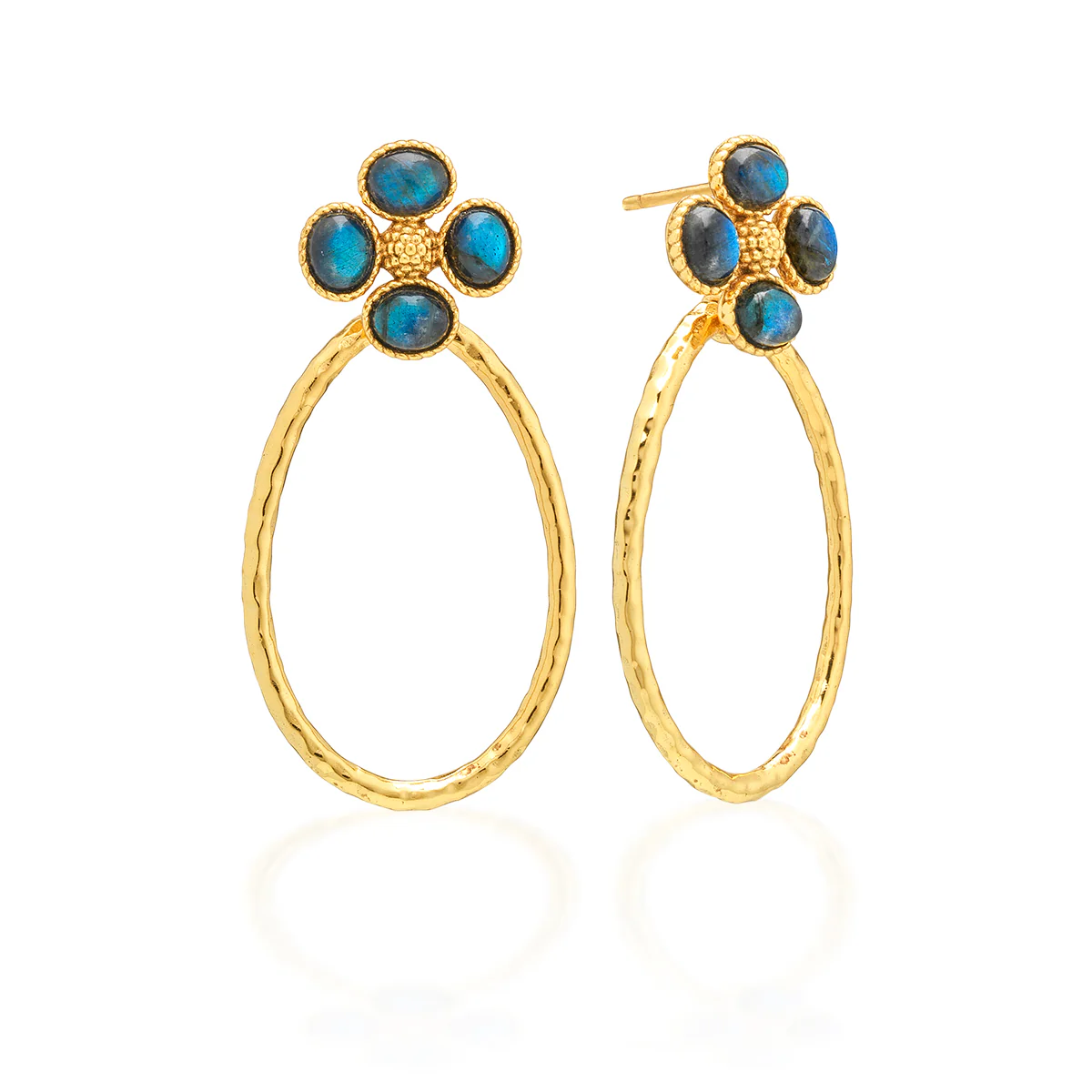 Berry Clover Teardrop Earrings