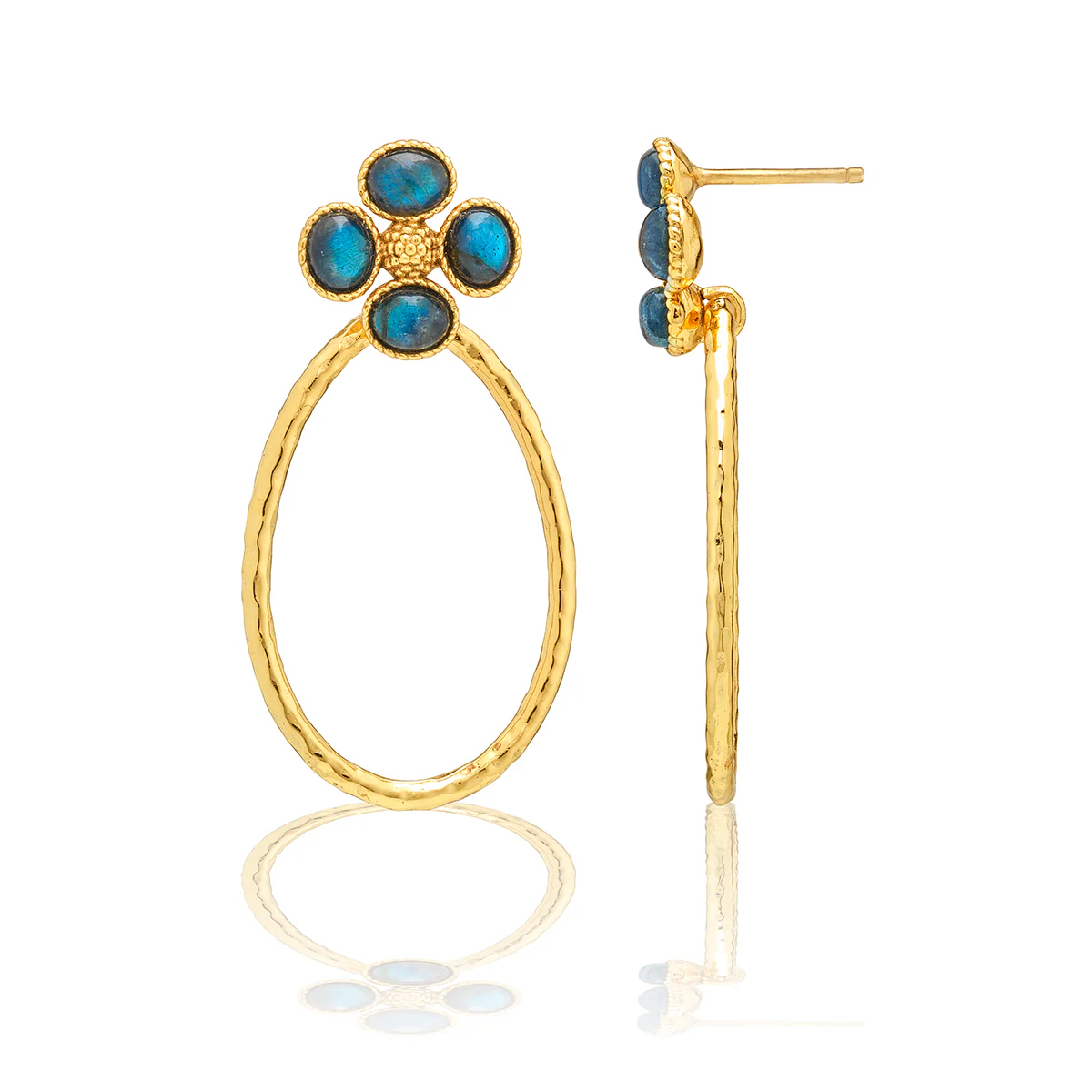 Berry Clover Teardrop Earrings - Image 3