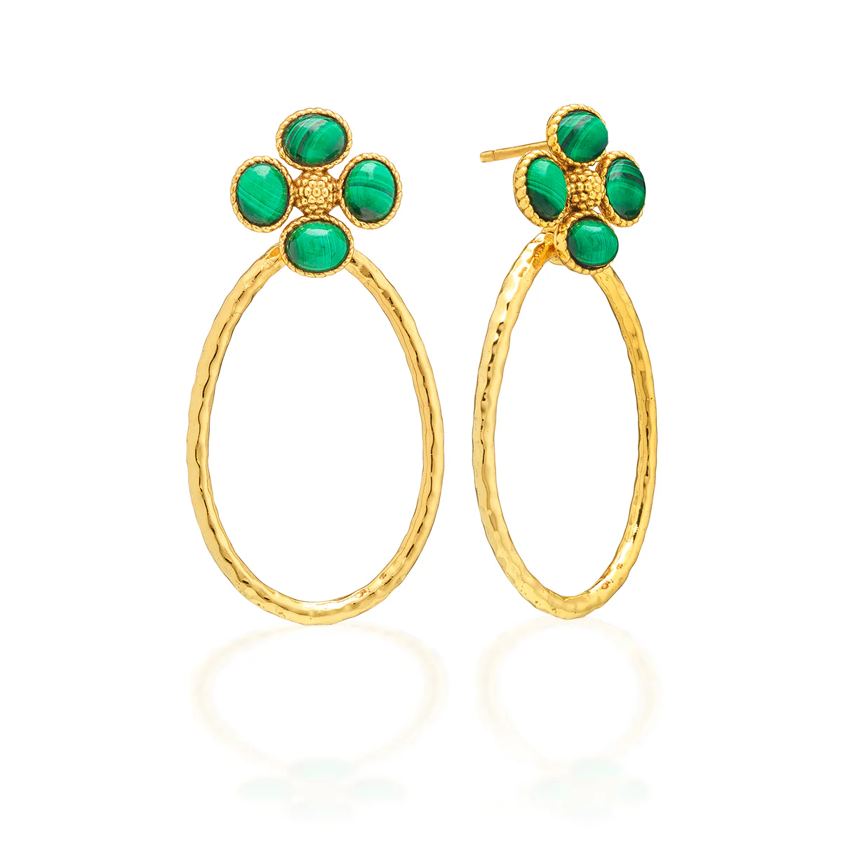 Berry Clover Teardrop Earrings - Image 4
