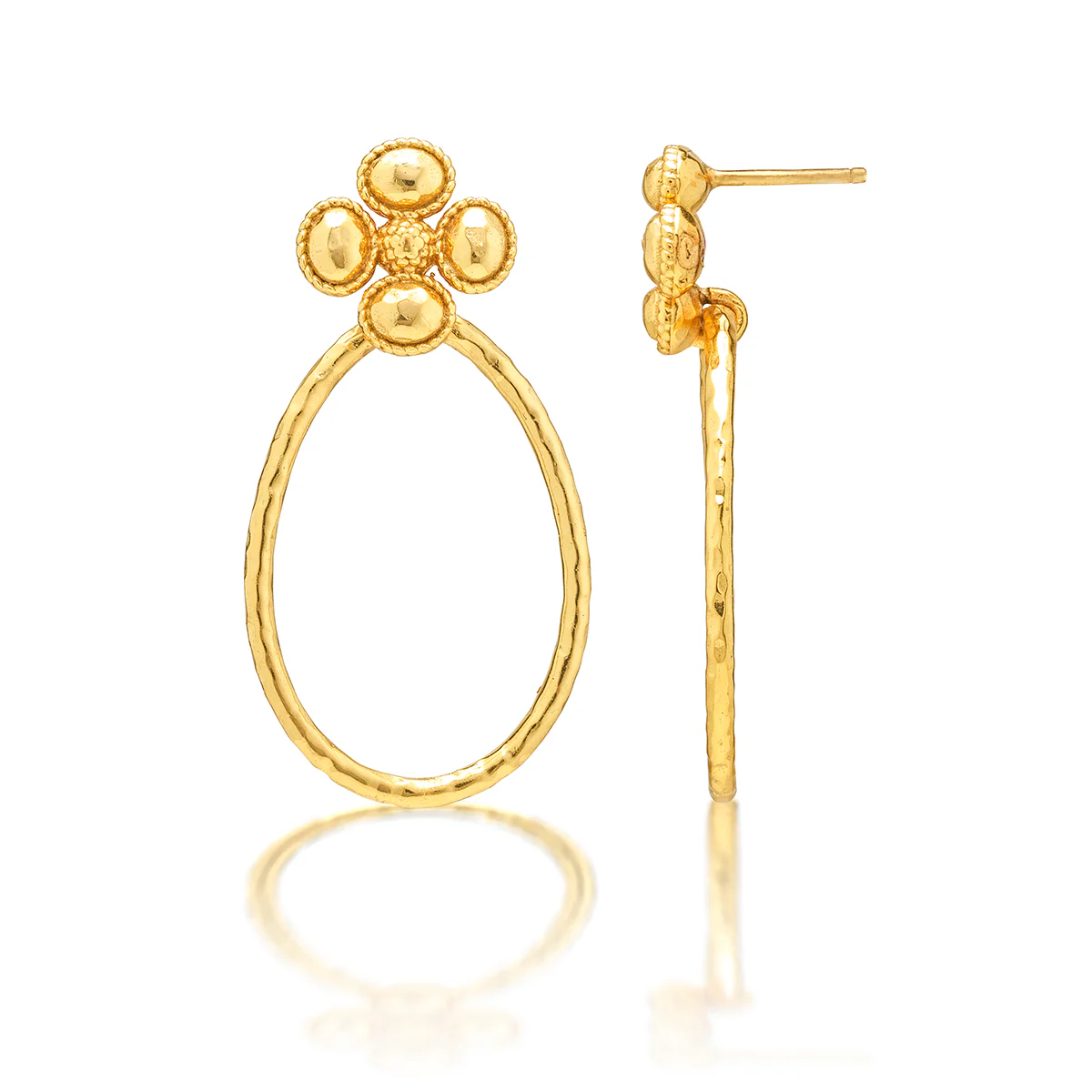 Berry Clover Teardrop Earrings - Image 6