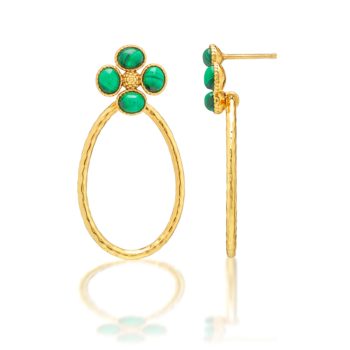 Berry Clover Teardrop Earrings - Image 7