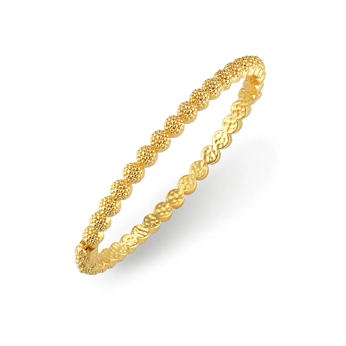 Berry Eternity Petite Hinged Bangle - Gold - Image 3