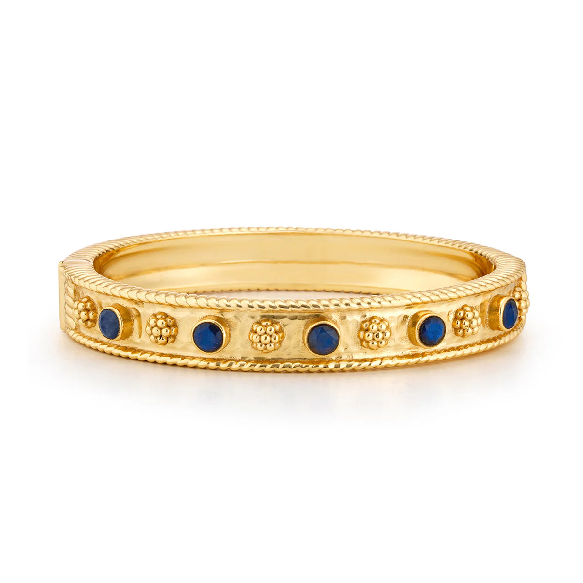 Berry Gem Classic Hinged Bangle - Blue Labradorite