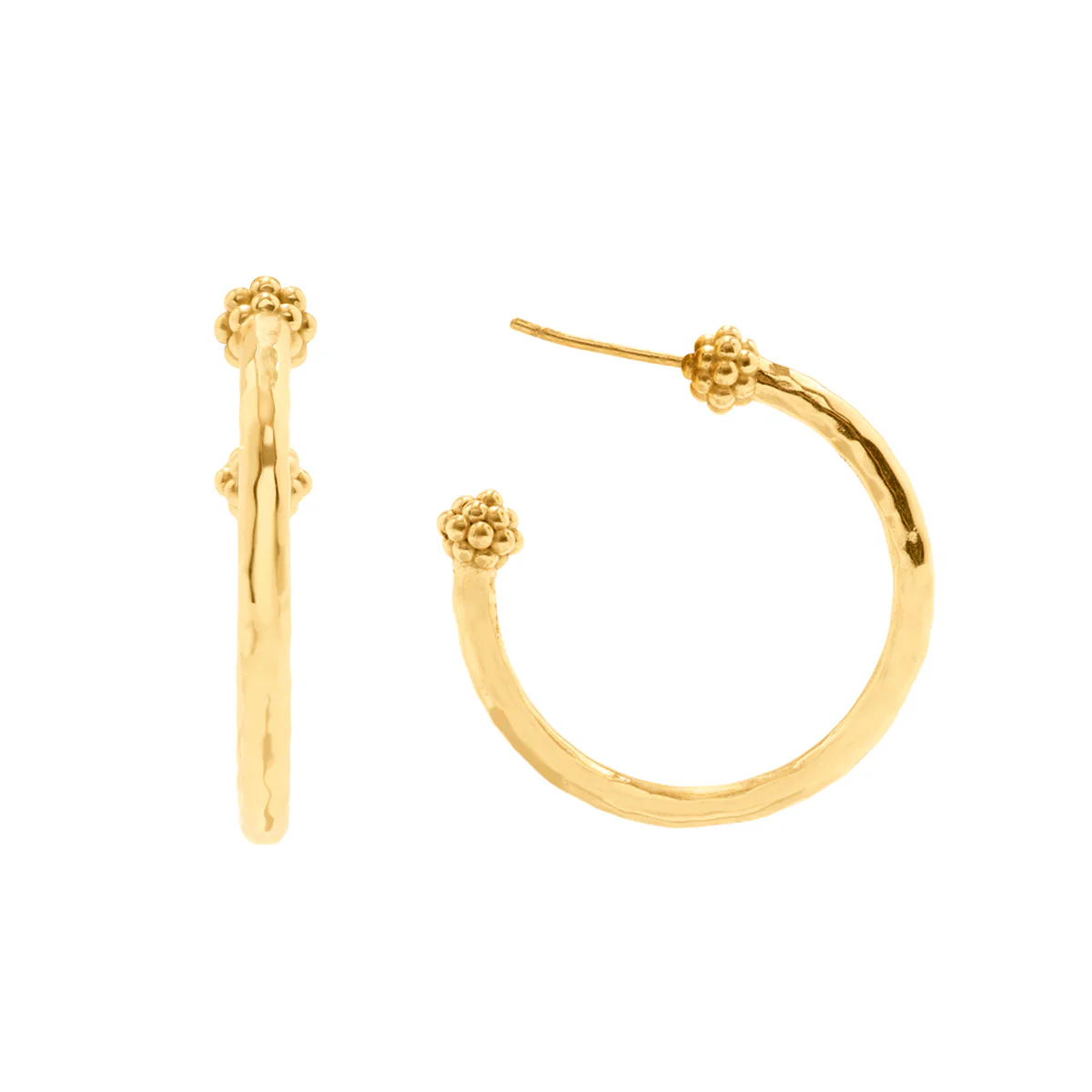 Berry Slice Medium Hoop Earrings - Gold - Image 3