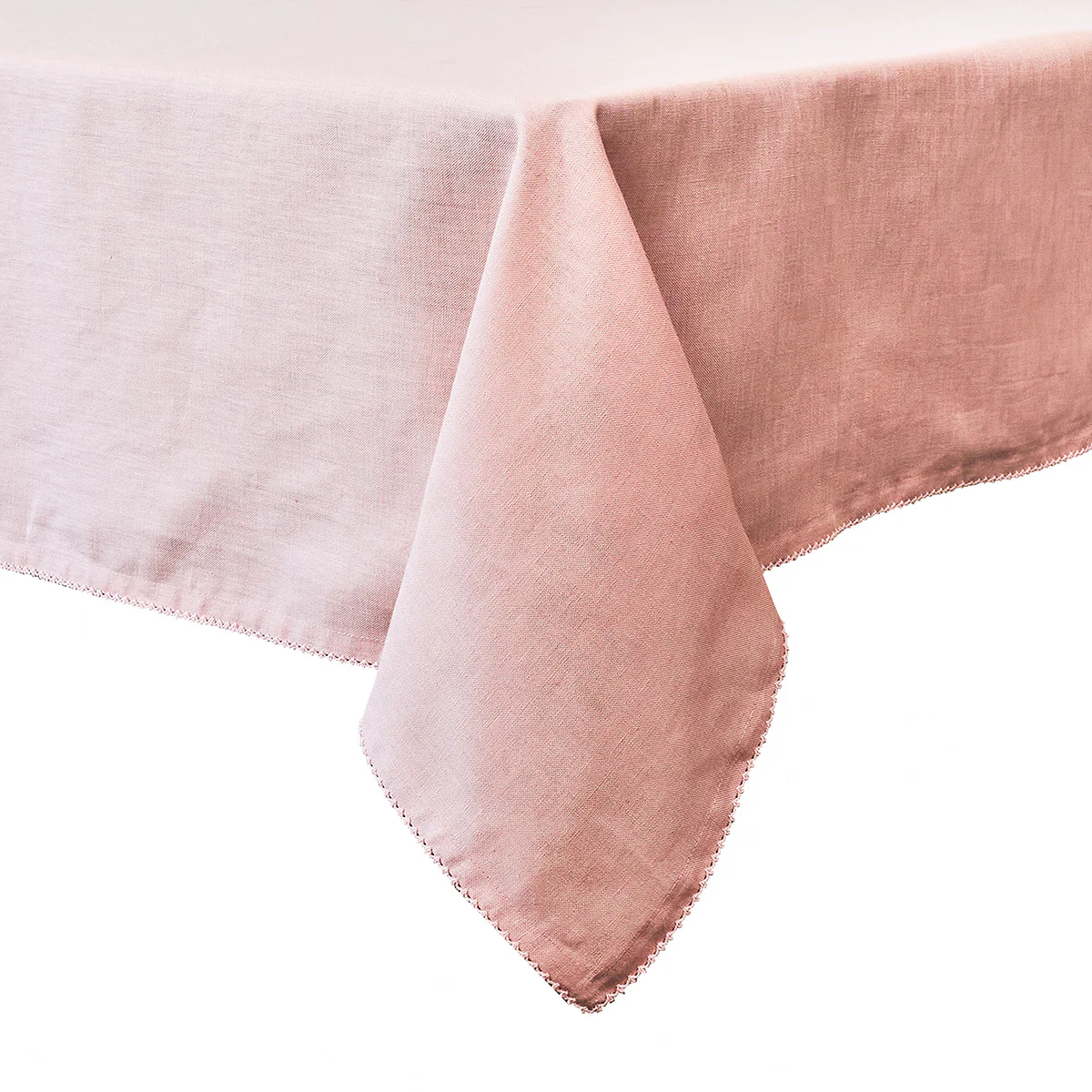 Berry Scallop 60" x 120" Tablecloth - Pink - Image 2