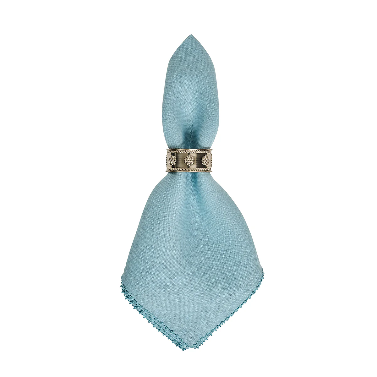Berry Scallop Napkin Set/4 - Light Blue - Image 2