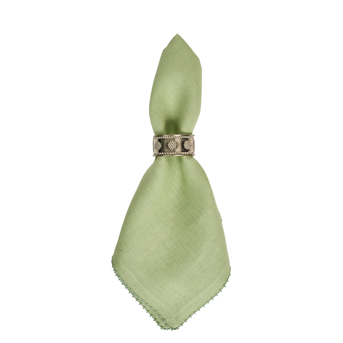 Berry Scallop Napkin Set/4 - Light Green - Image 2
