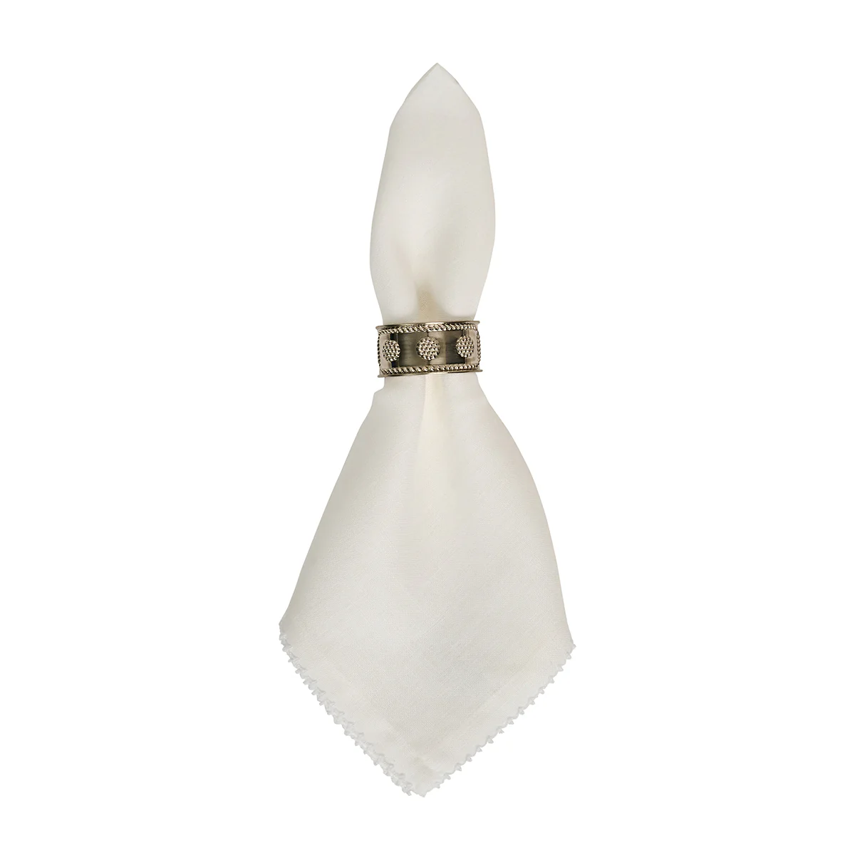 Berry Scallop Napkin Set/4 - White - Image 2