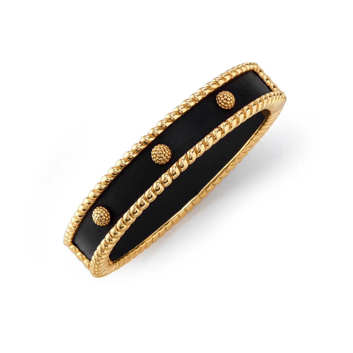 Berry Small Hinged Bangle - Ebony - Image 3