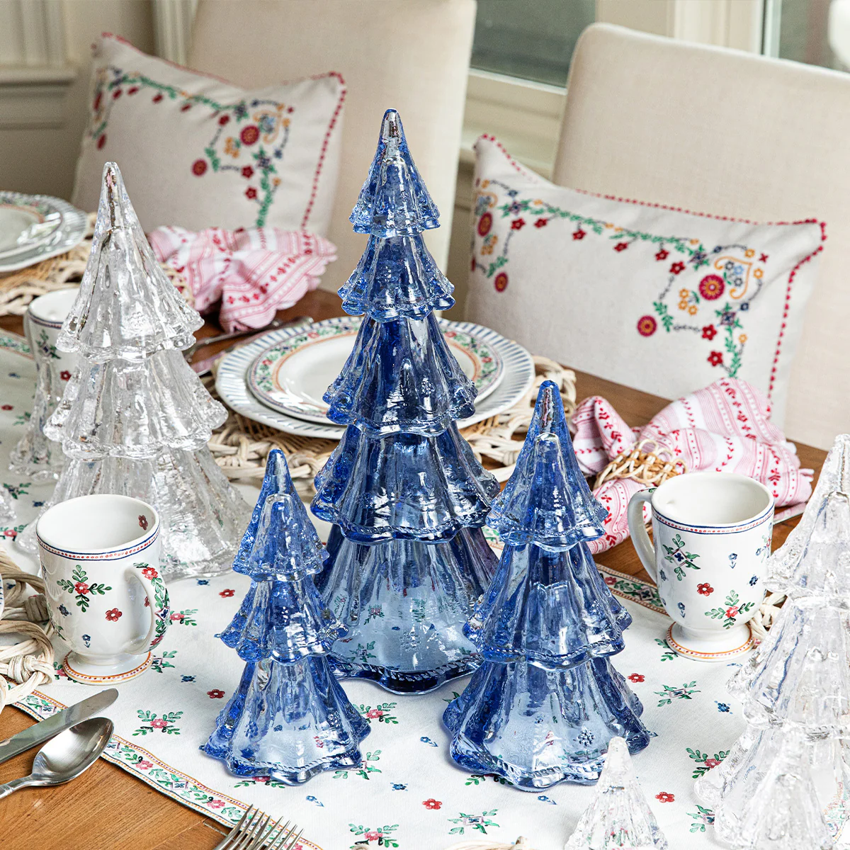 Berry & Thread 10.5" Tree Set/3pc - Blue - Image 2
