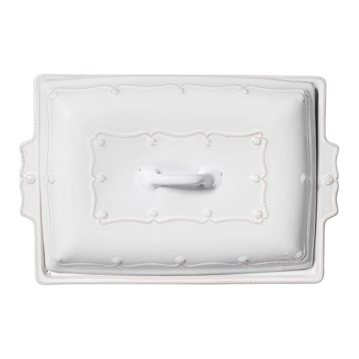 Berry & Thread 13" Rectangular Baker with Lid - Whitewash - Image 3