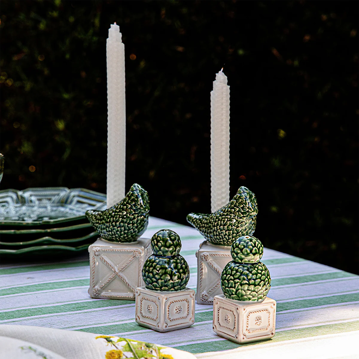 Berry & Thread Bird Topiary Candlestick Set/2 - Multi - Image 6