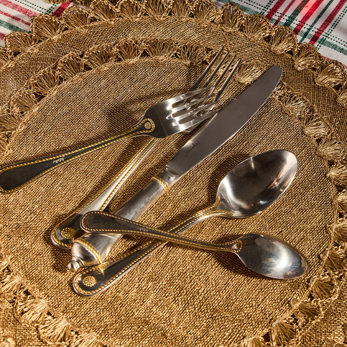 Berry & Thread 5pc Place Setting - Bright Satin with Gold - Image 3