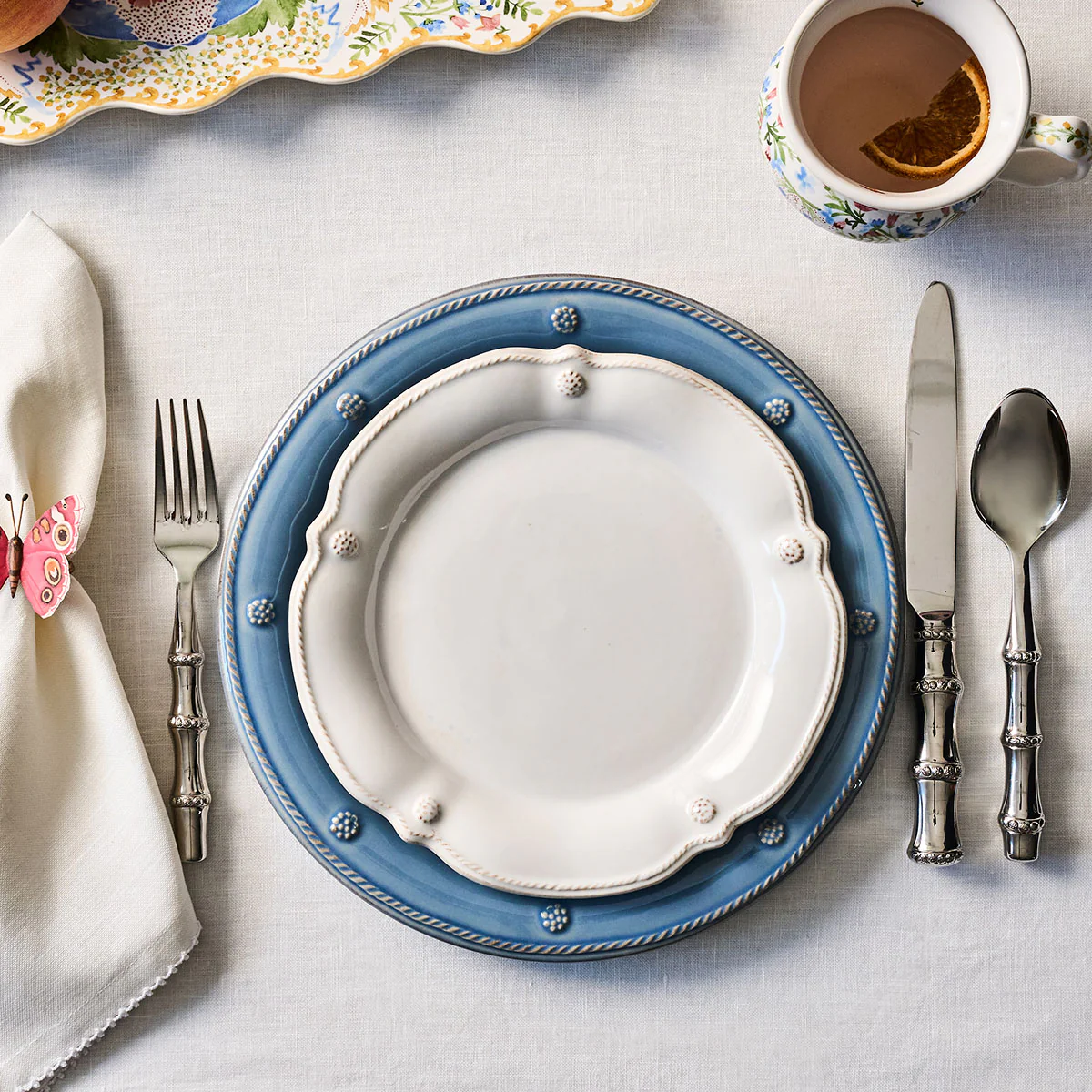 Berry & Thread Dinner Plate - Chambray - Image 5