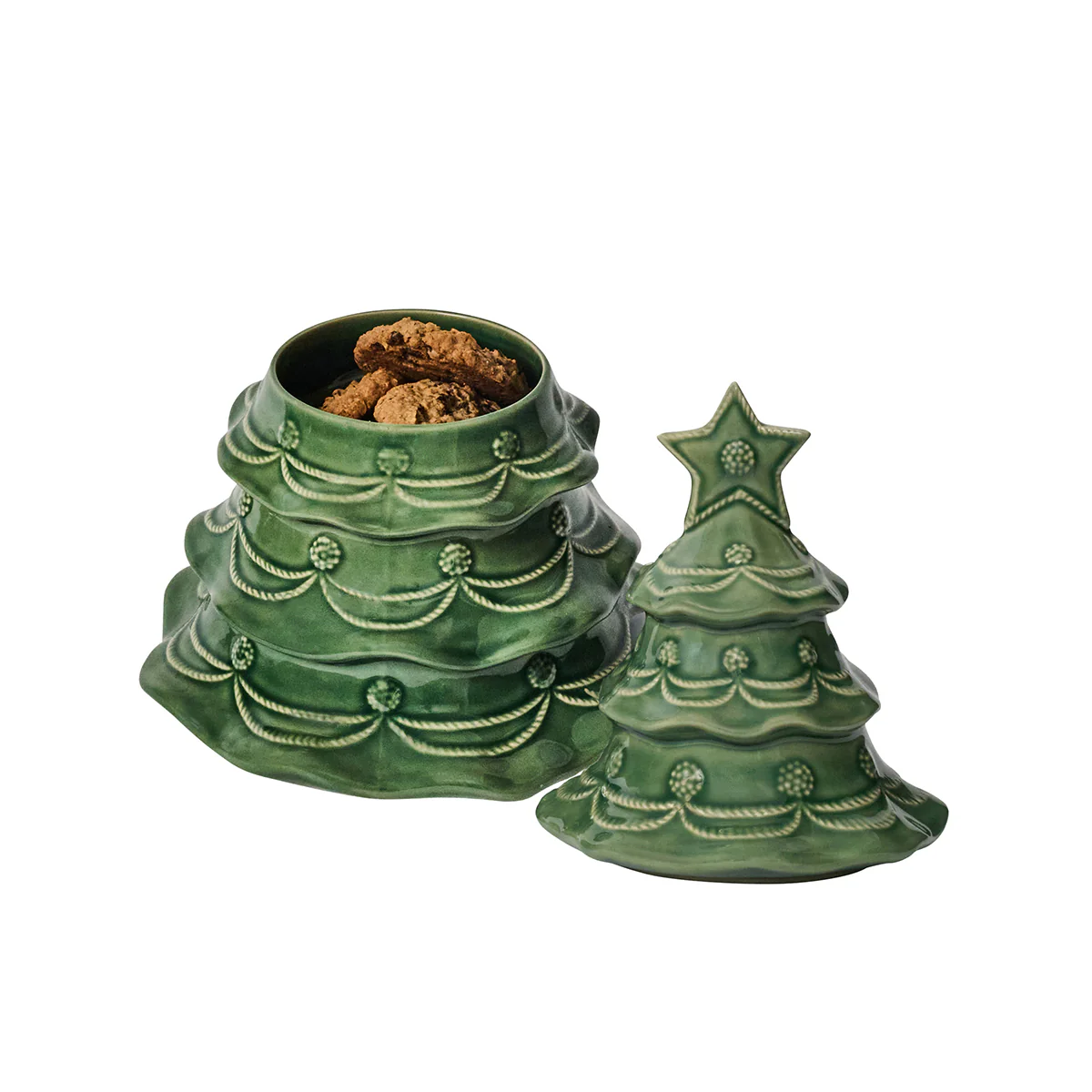 Berry & Thread Christmas Tree Cookie Jar - Basil - Image 2