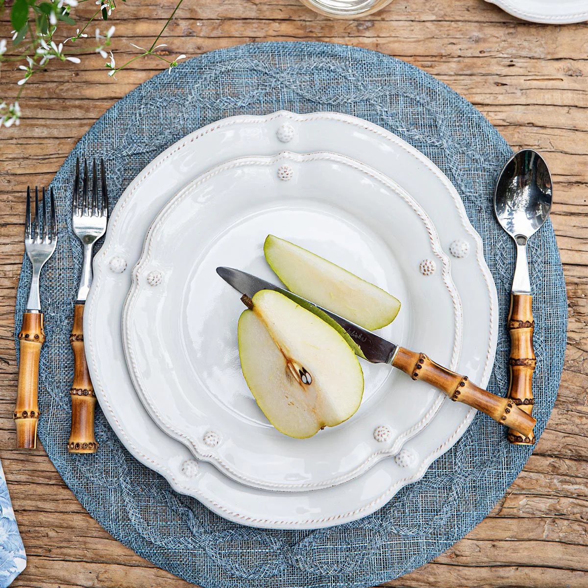 Berry & Thread Flared 16pc Place Setting - Whitewash - Image 2