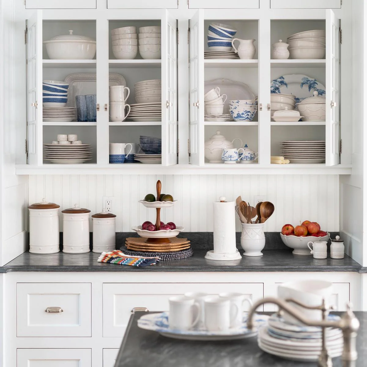 Berry & Thread Kitchen Canister Set of 3 - Whitewash - Image 3