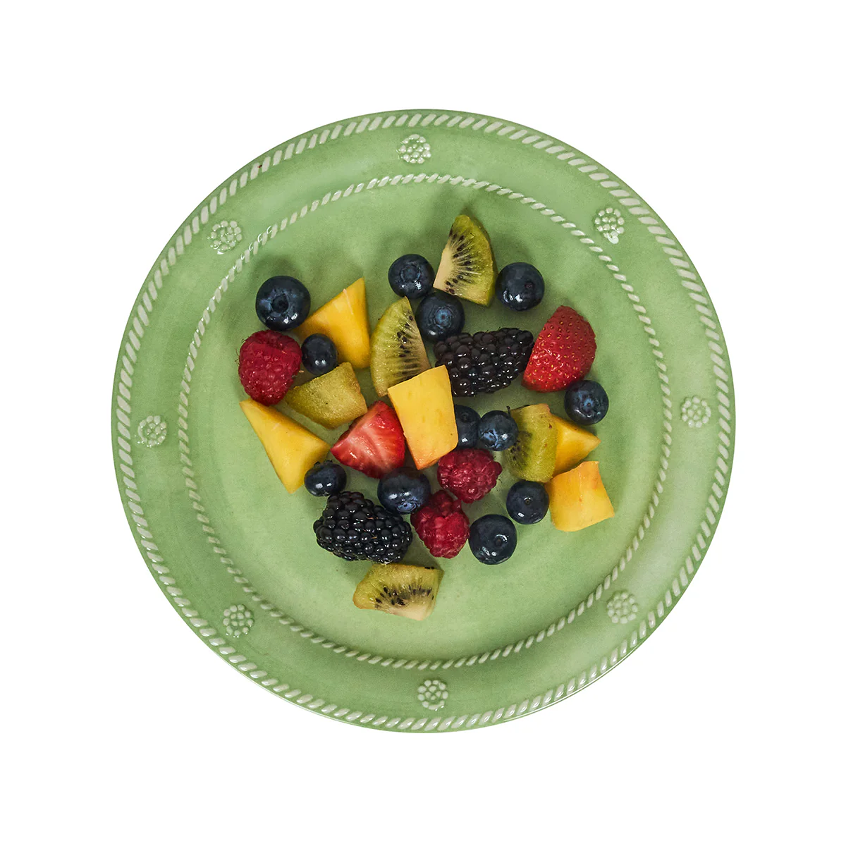 Berry & Thread Melamine Dessert/Salad Plate Set/4 - Seagrass - Image 2