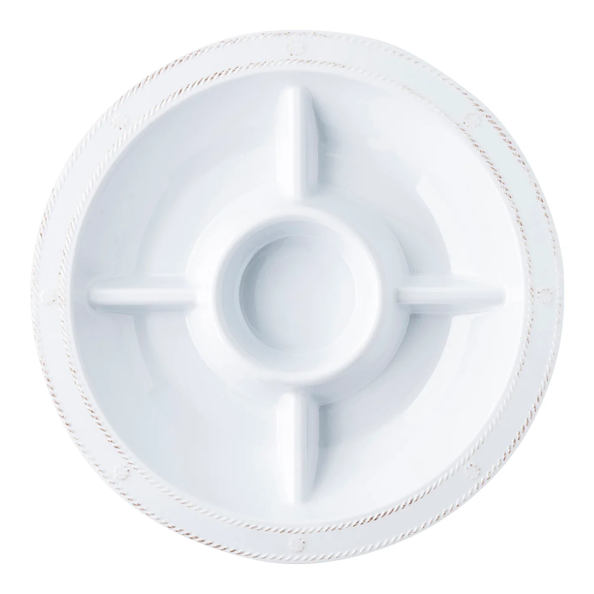 Berry & Thread Melamine 15" Crudité Platter - Whitewash - Image 2