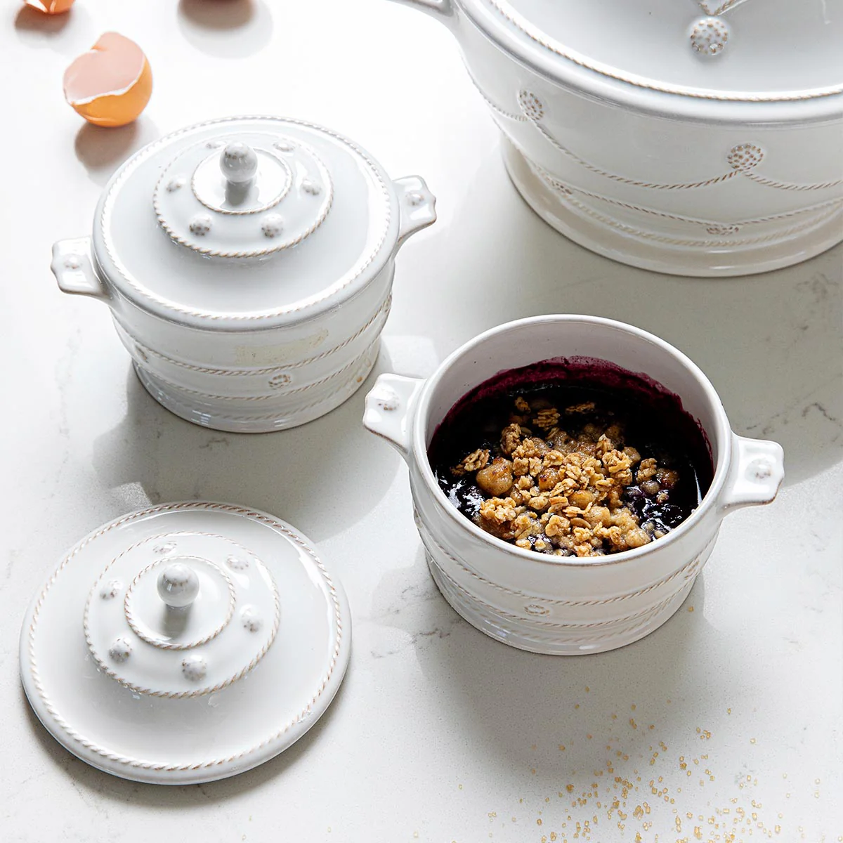 Berry & Thread Mini Cocotte - Whitewash - Image 6