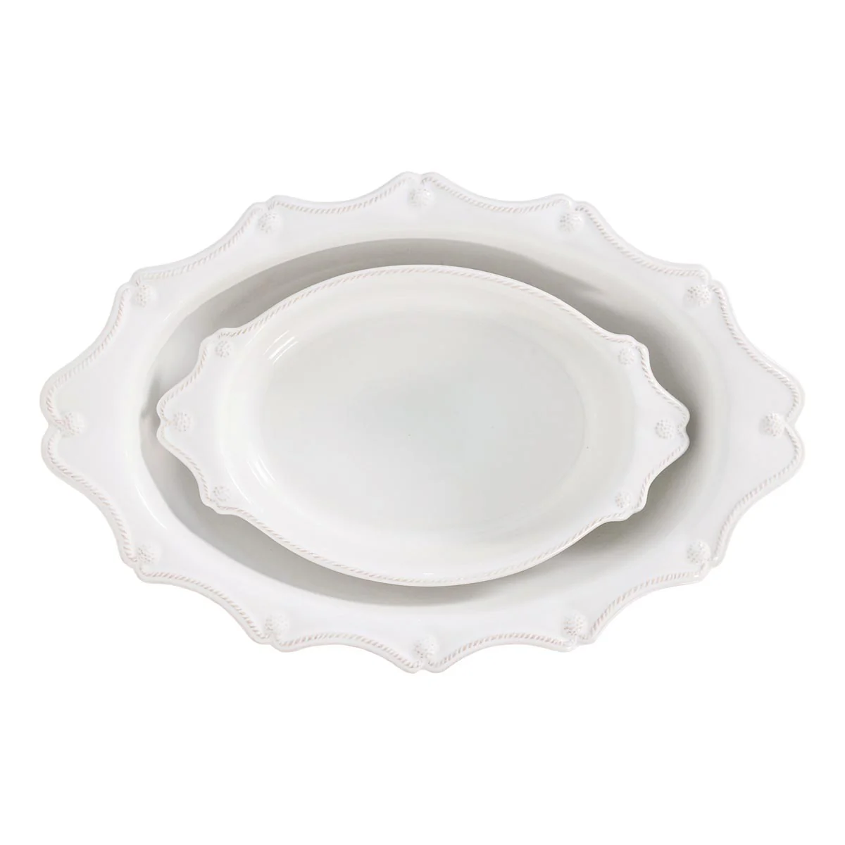 Berry & Thread Oval Baker Set/2pc - Whitewash - Image 2
