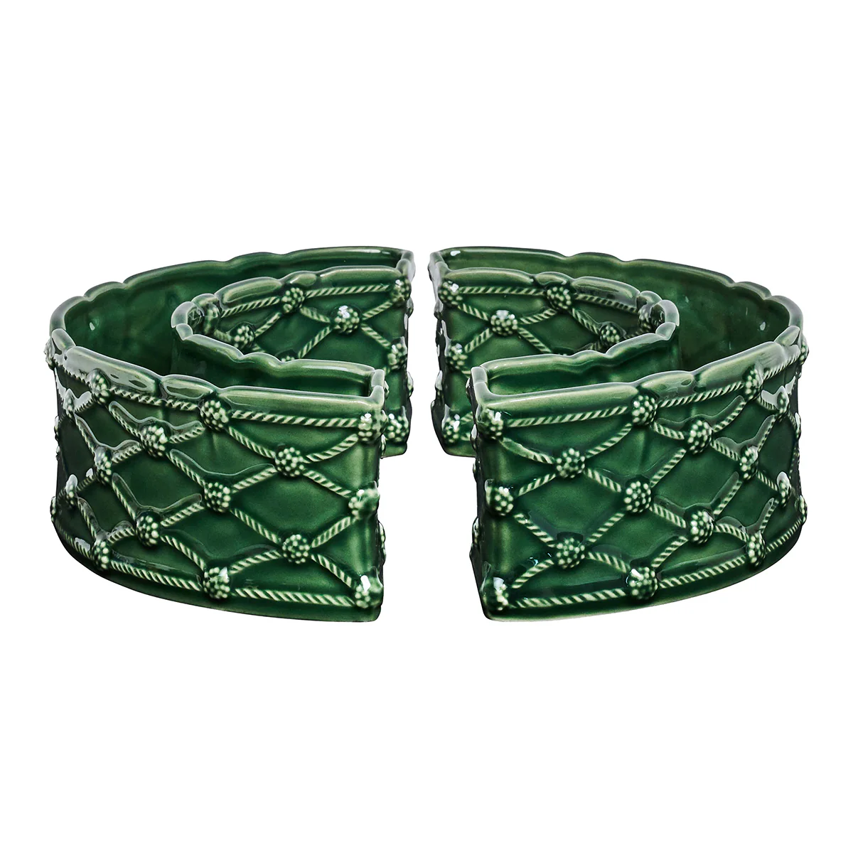 Berry & Thread Petite Parterre Garden Half Circle Vase Set/2 - Basil