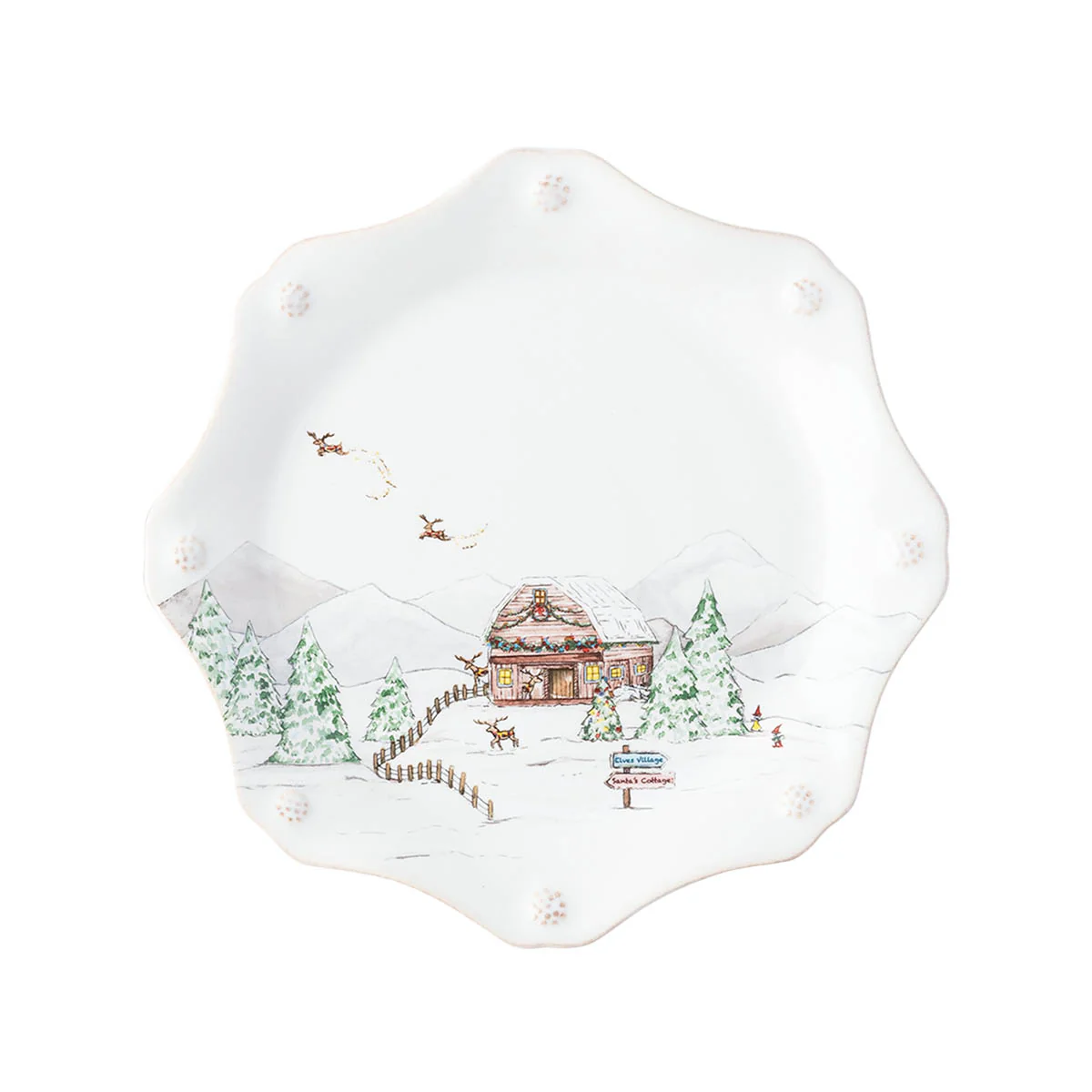 Berry & Thread North Pole Dessert/Salad Plate Assorted Set/4 - Image 6