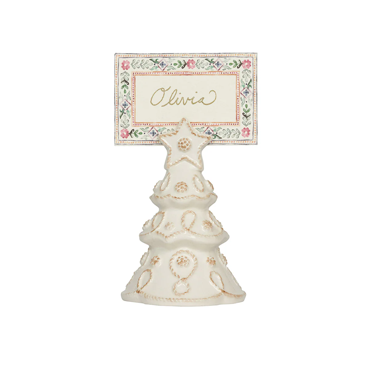 Berry & Thread Tree Place Card Holder Set/4 - Whitewash - Image 2