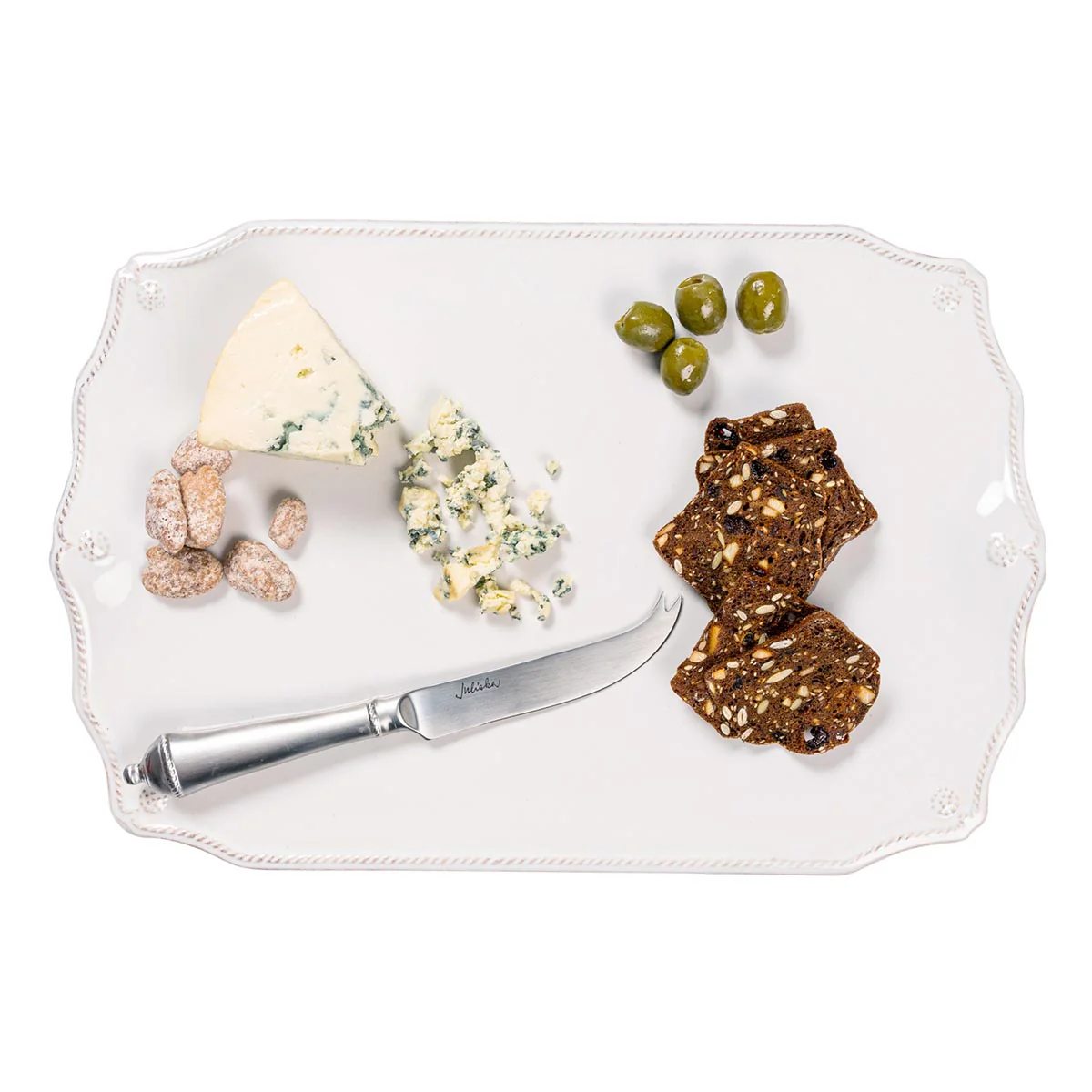 Berry & Thread 15" Serving Board with Knife - Whitewash - Image 2