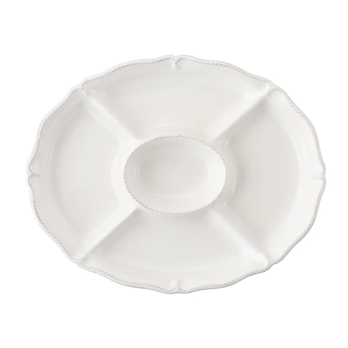 Berry & Thread 15" Crudite Platter - Whitewash - Image 2