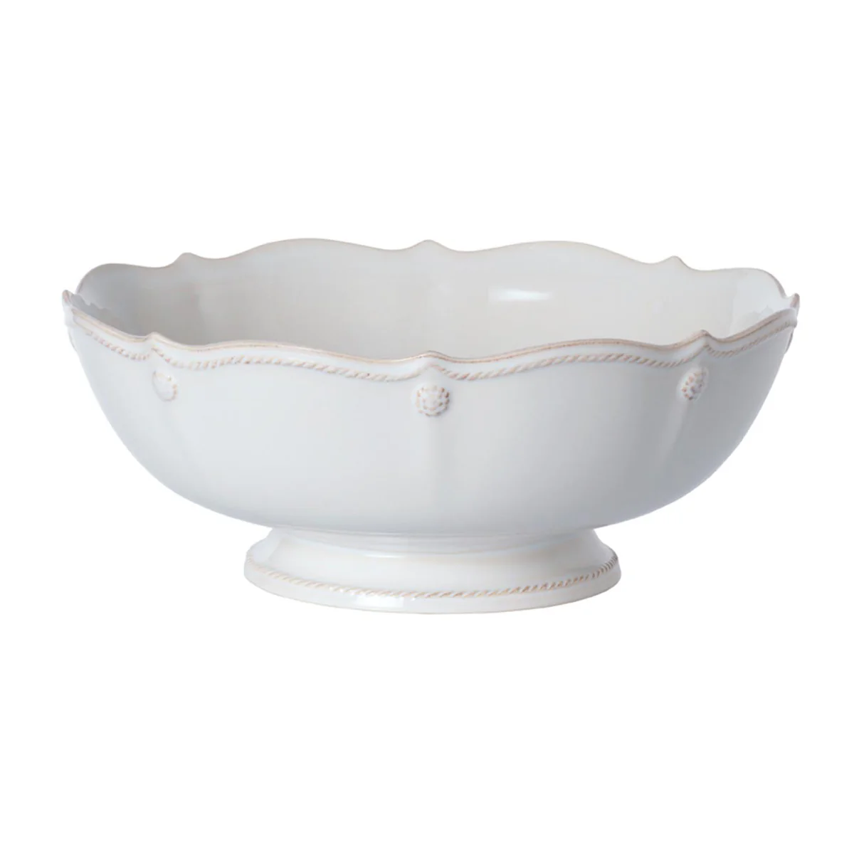 Berry & Thread 11" Footed Fruit Bowl - Whitewash - Image 3