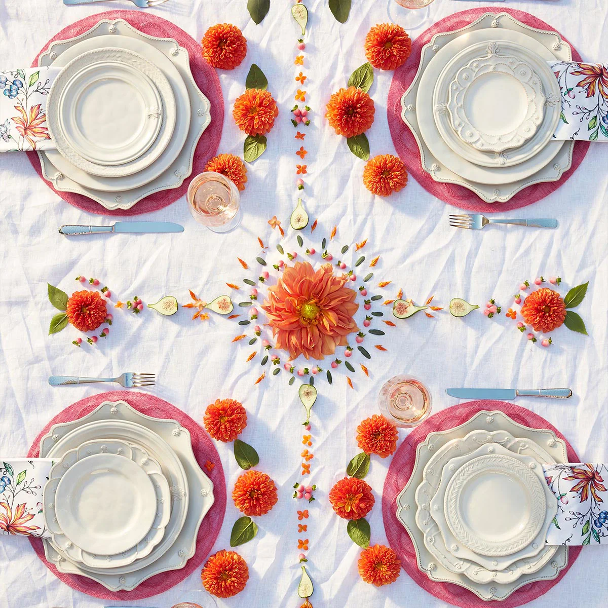Berry & Thread Scalloped Charger/Platter – Whitewash - Image 3