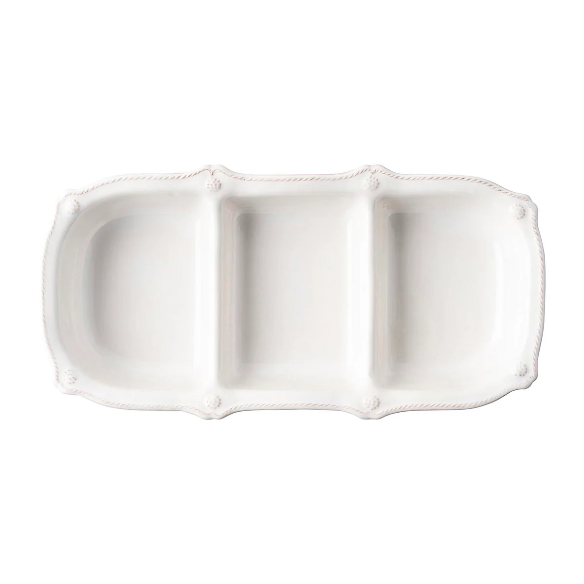 Berry & Thread 14" Triple Section Server - Whitewash - Image 3