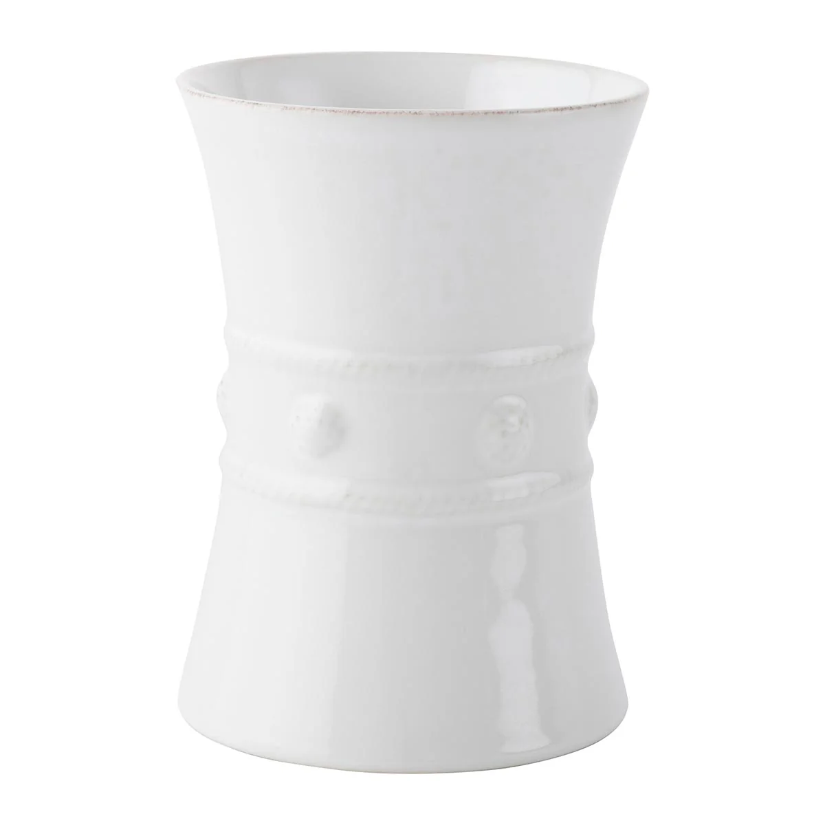 Berry & Thread Utensil Crock/Wine Cooler - Whitewash