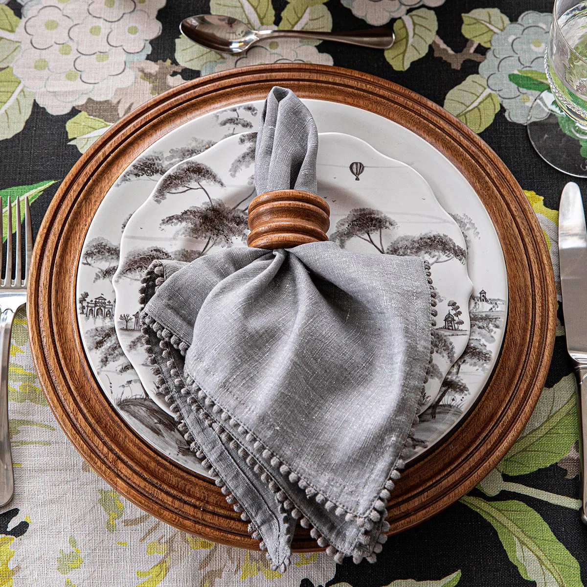 Berry Trim Napkin - Flint - Image 4