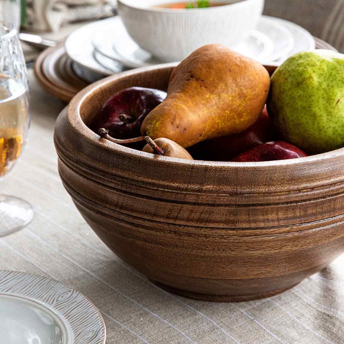 Bilbao Wood 12" Serving Bowl - Image 4