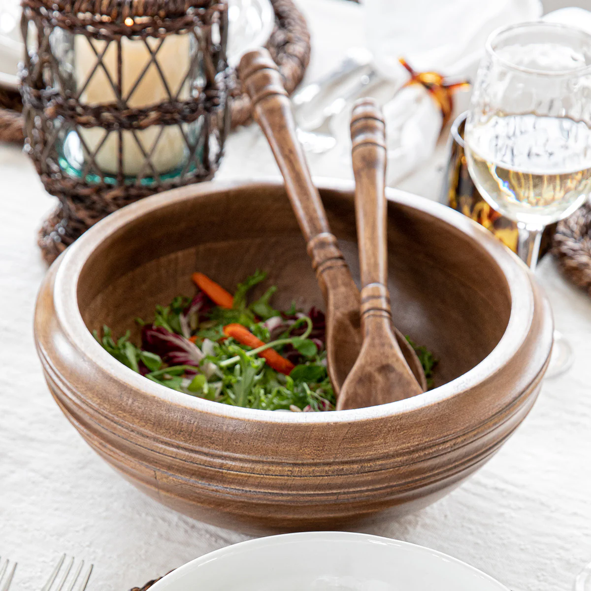 Bilbao Wood 12" Serving Bowl - Image 6