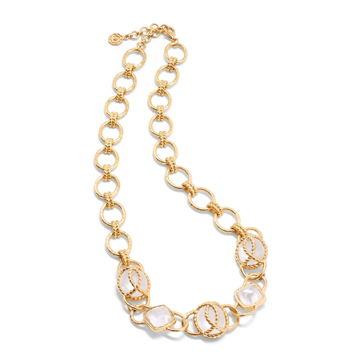 Blandine Chain Necklace, 18"+2" - Clear Quartz - Image 3