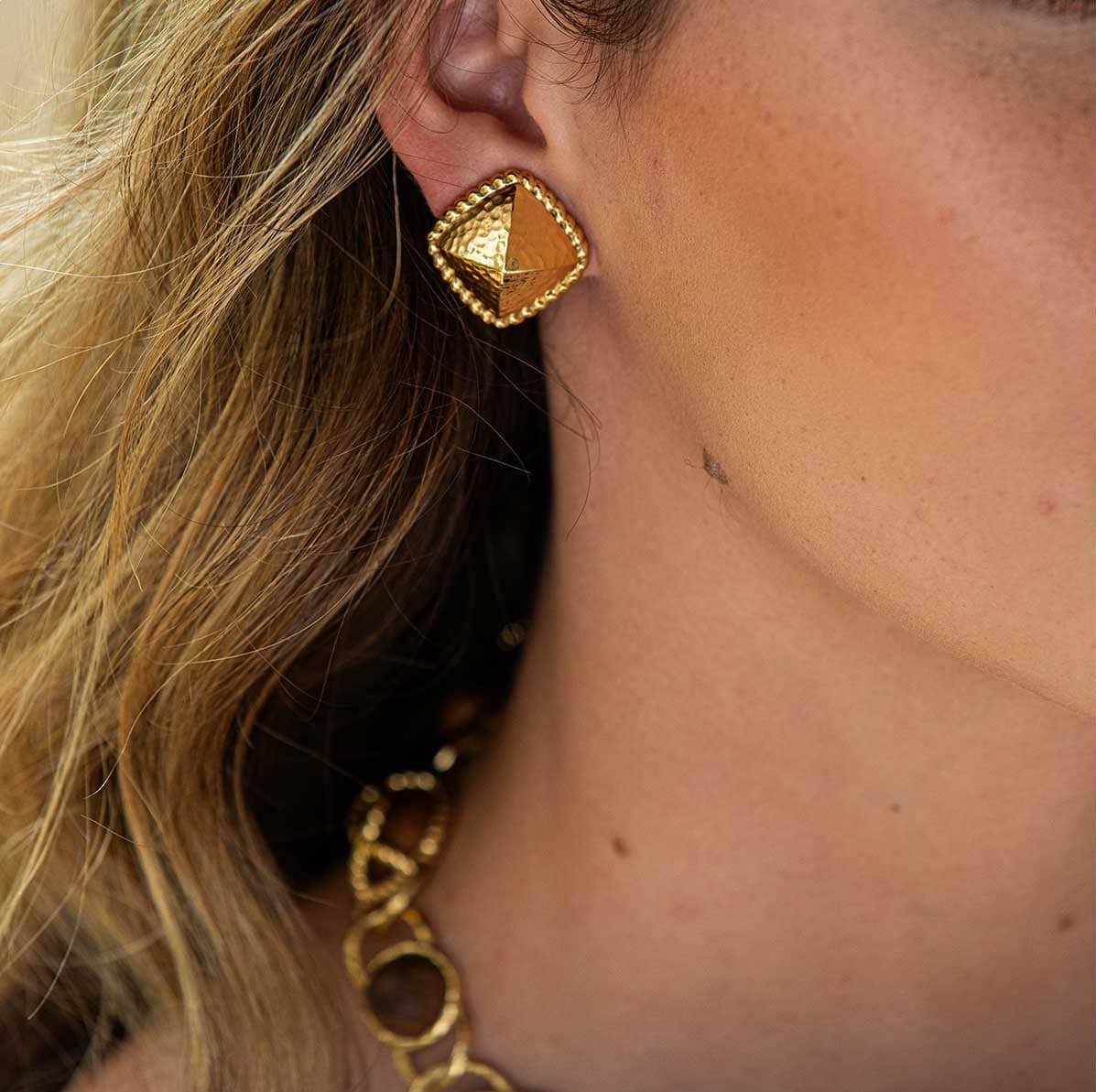 Blandine Clip Earrings - Gold - Image 3