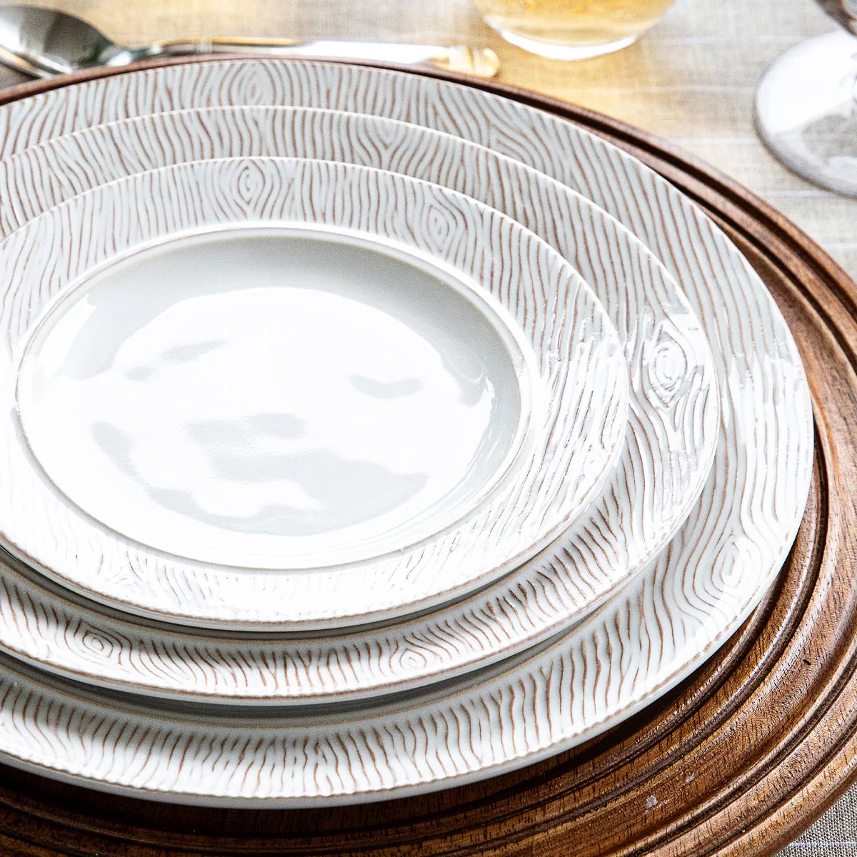 Blenheim Oak Dinner Plate - Whitewash - Image 6