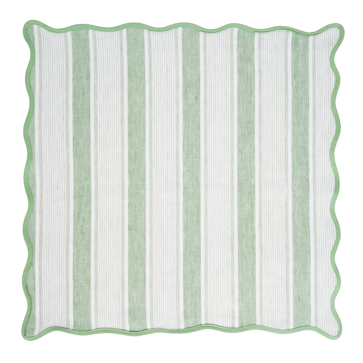 Cabana Stripe Napkin Set/4 - Seagrass - Image 3
