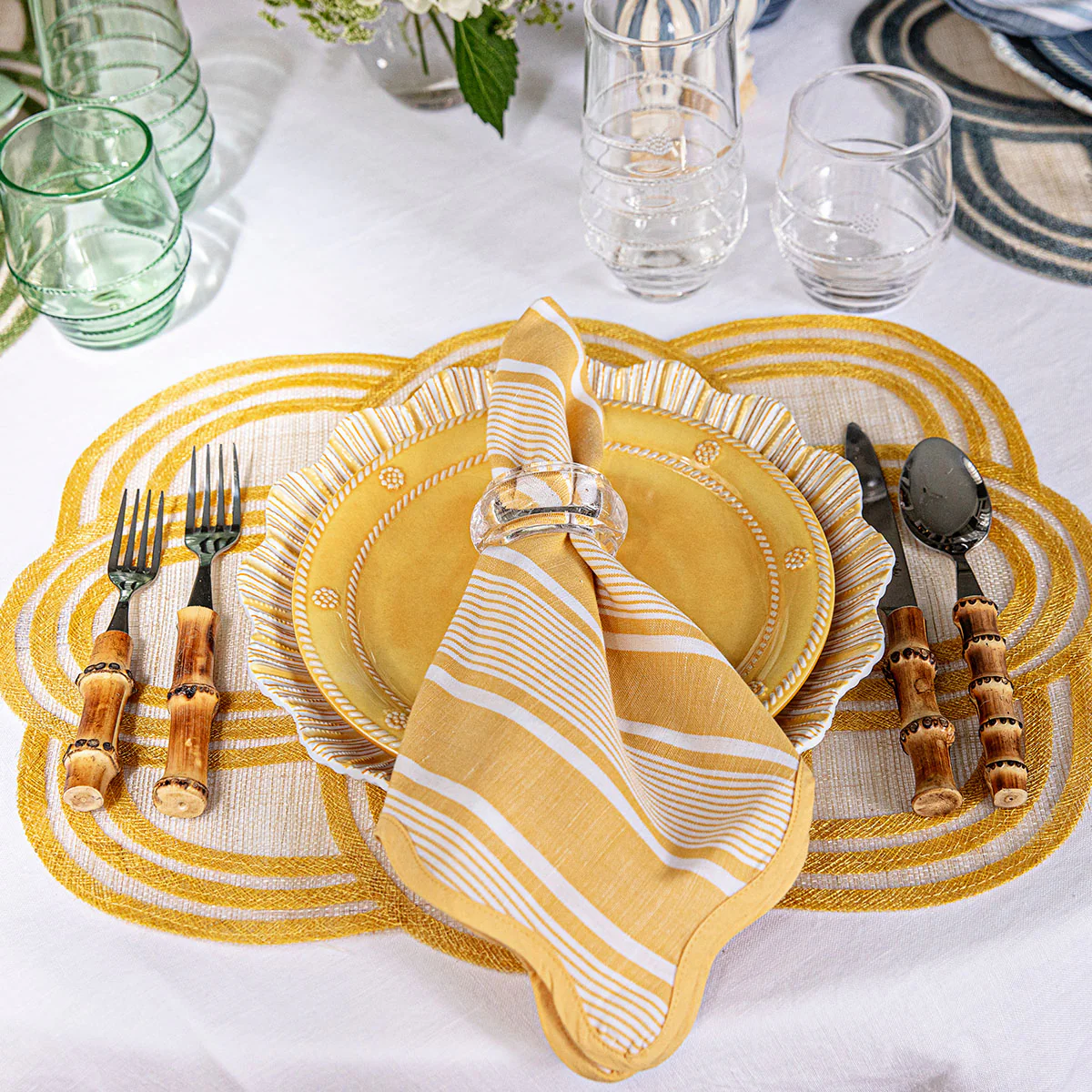 Cabana Stripe Napkin Set/4 - Sunshine - Image 5